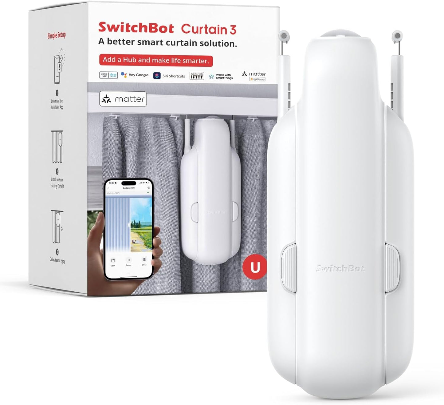 🚦Last Day For Clearance✨ SwitchBot Automatic Curtain Opener